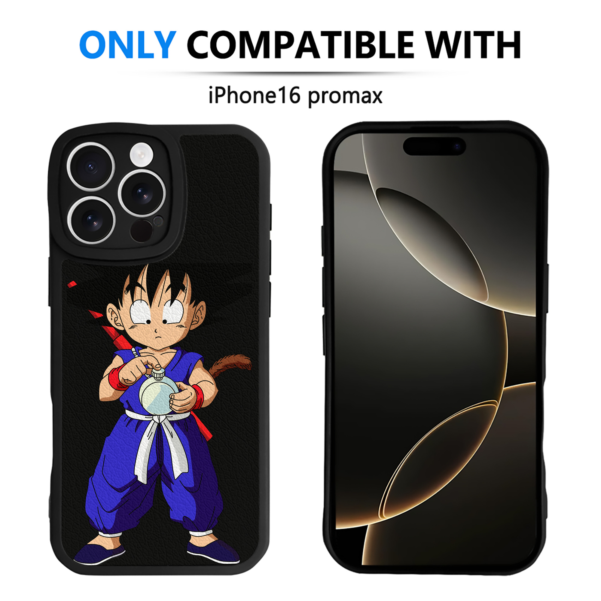 （画像用） ドラゴンボール 孫悟空（そん ごくう）Son Goku カカロット DRAGON BALL Kakarotto 【iPhone 16シリーズ対応】シリコンスマホケース（レザー調） 材質：シリコン